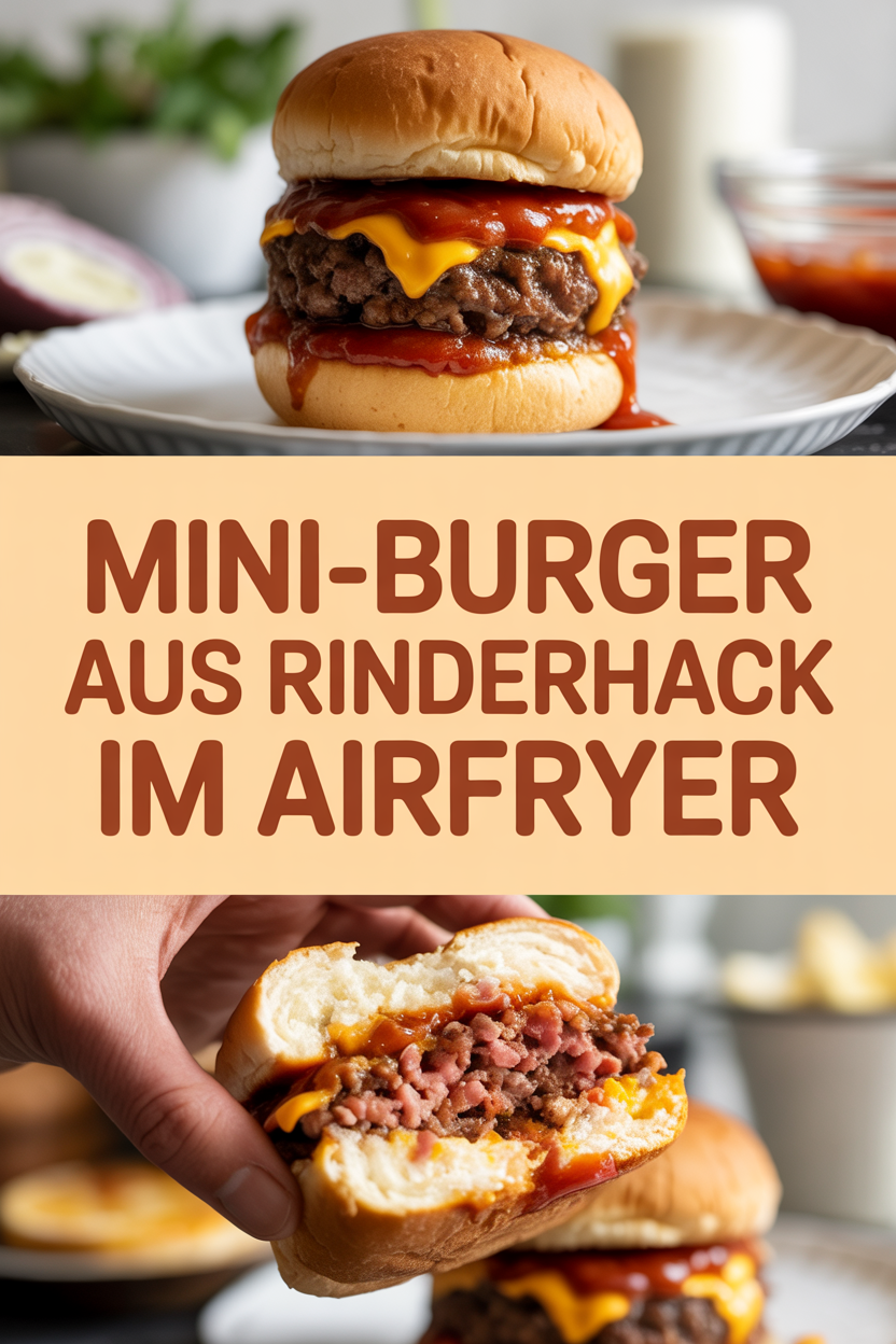 Mini-Burger aus Rinderhack im Airfryer