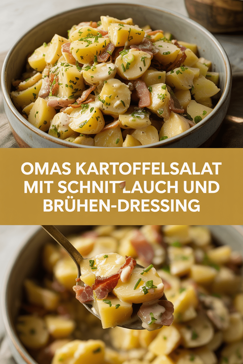 Omas Kartoffelsalat mit Schnittlauch und Brühen-Dressing