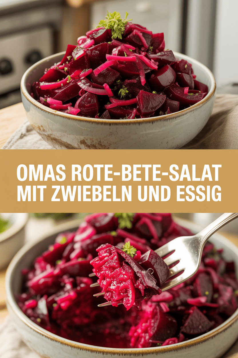 Omas Rote-Bete-Salat mit Zwiebeln und Essig
