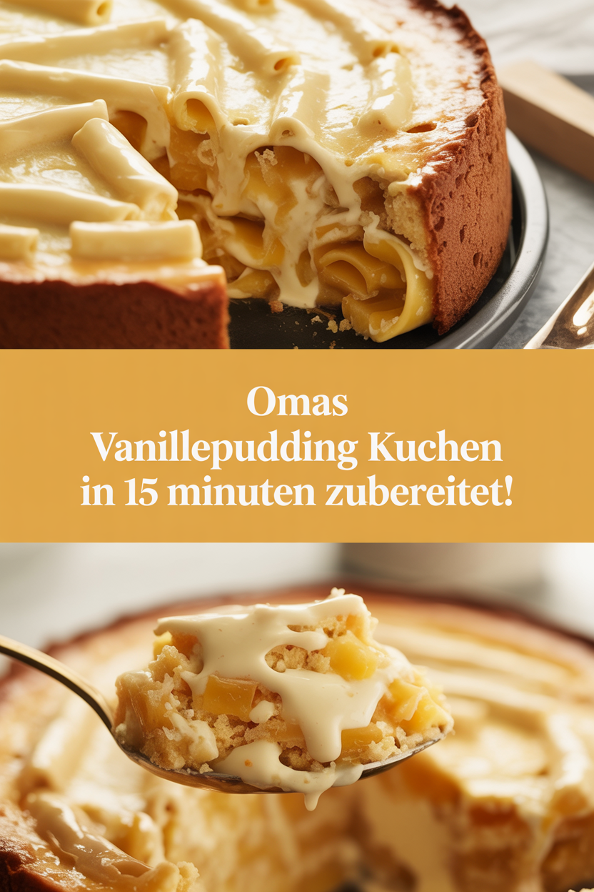 Omas Vanillepudding Kuchen in 15 Minuten zubereitet!