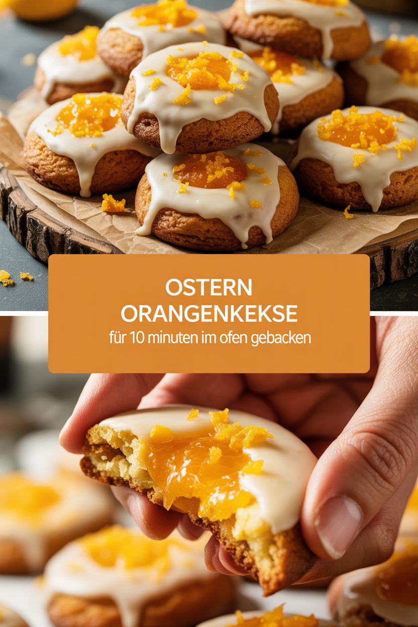 Ostern Orangenkekse fūr 10 Minuten im Ofen gebacken