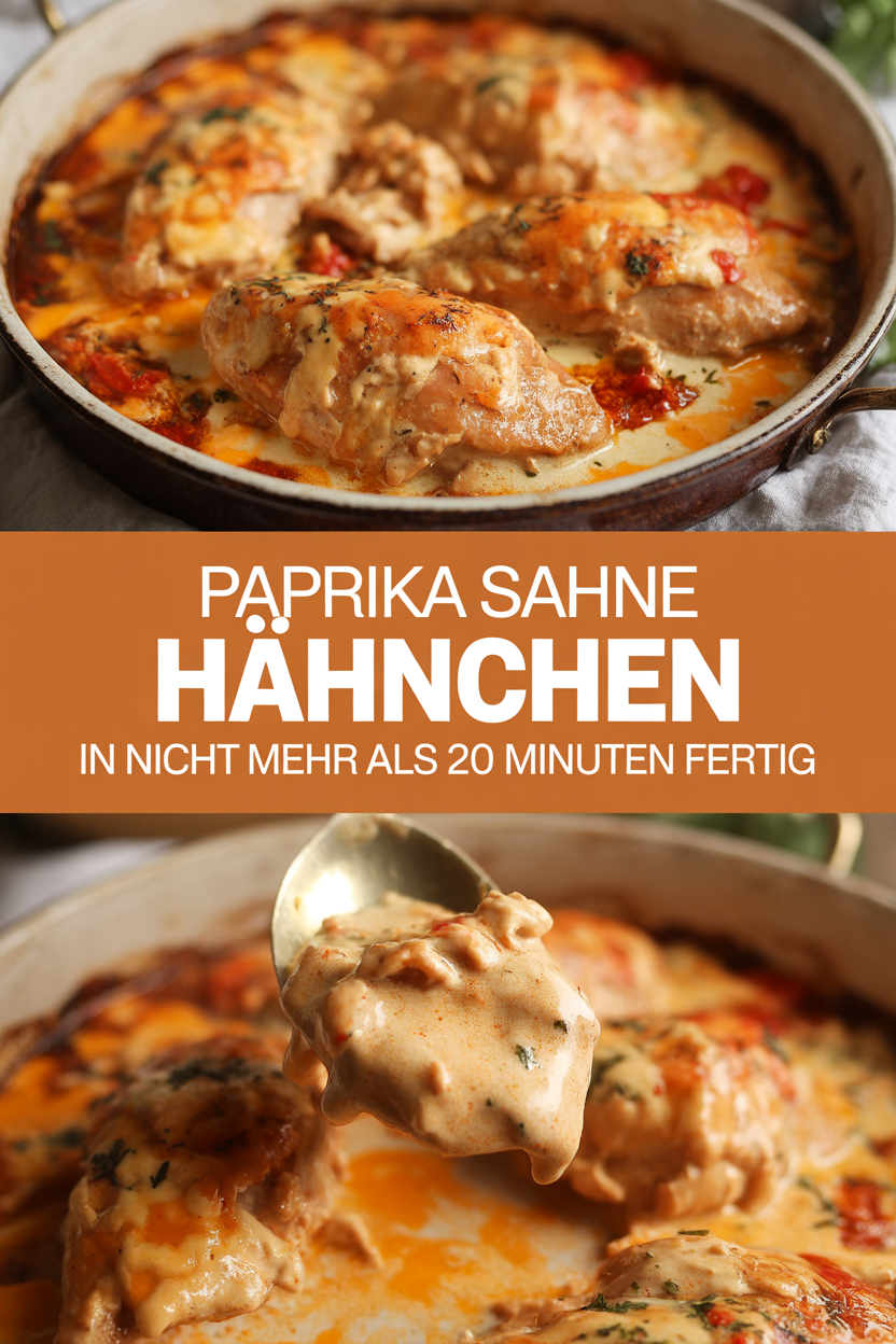 Paprika Sahne Hähnchen in nicht mehr als 20 Minuten fertig