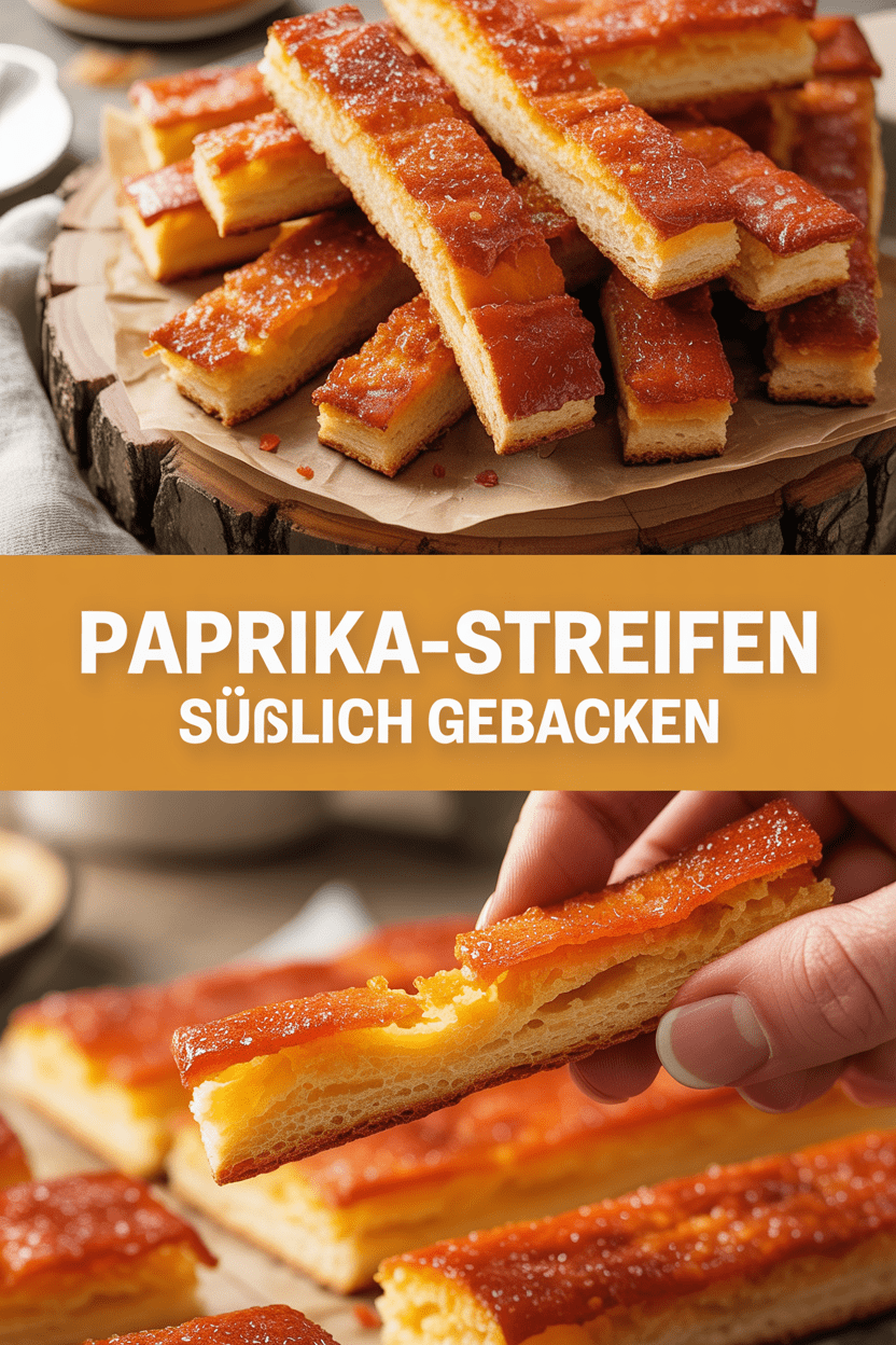 Paprika-Streifen süßlich gebacken