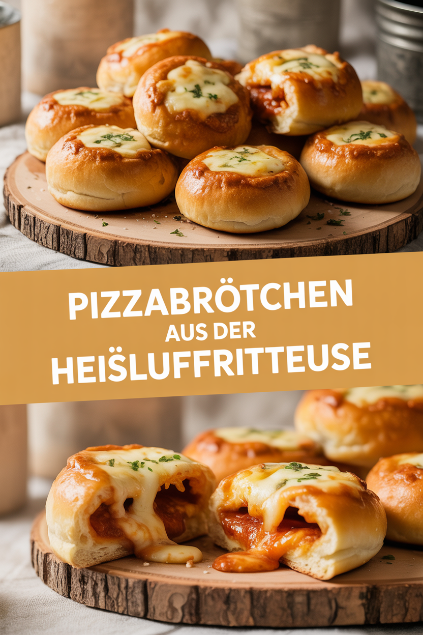 Pizzabrötchen aus der Heißluftfritteuse