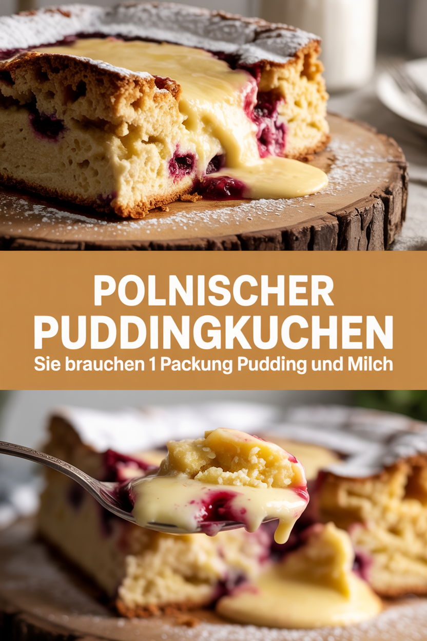 Polnischer Puddingkuchen sie brauchen 1 Packung Pudding und MIlch