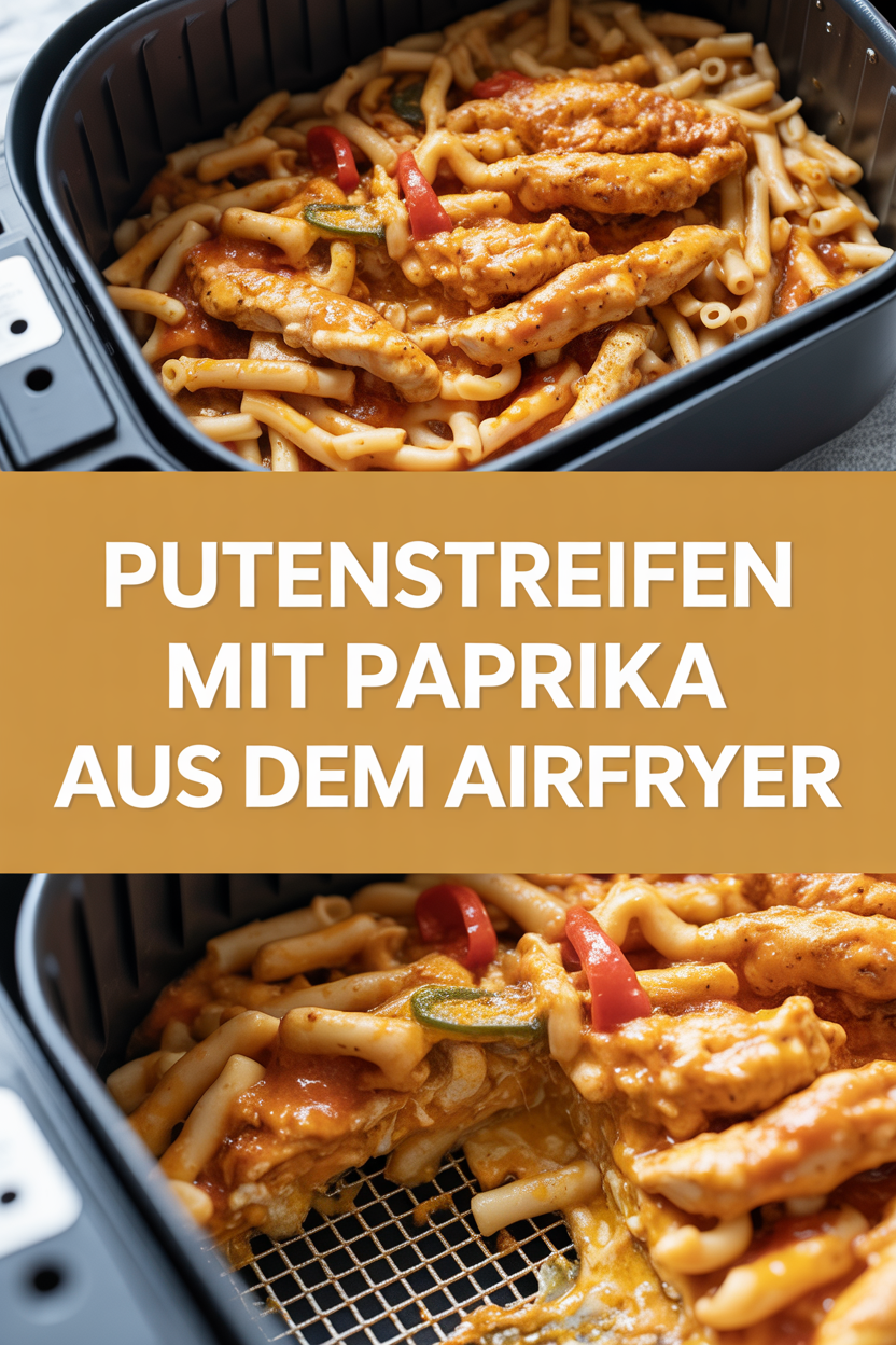 Putenstreifen mit Paprika aus dem Airfryer