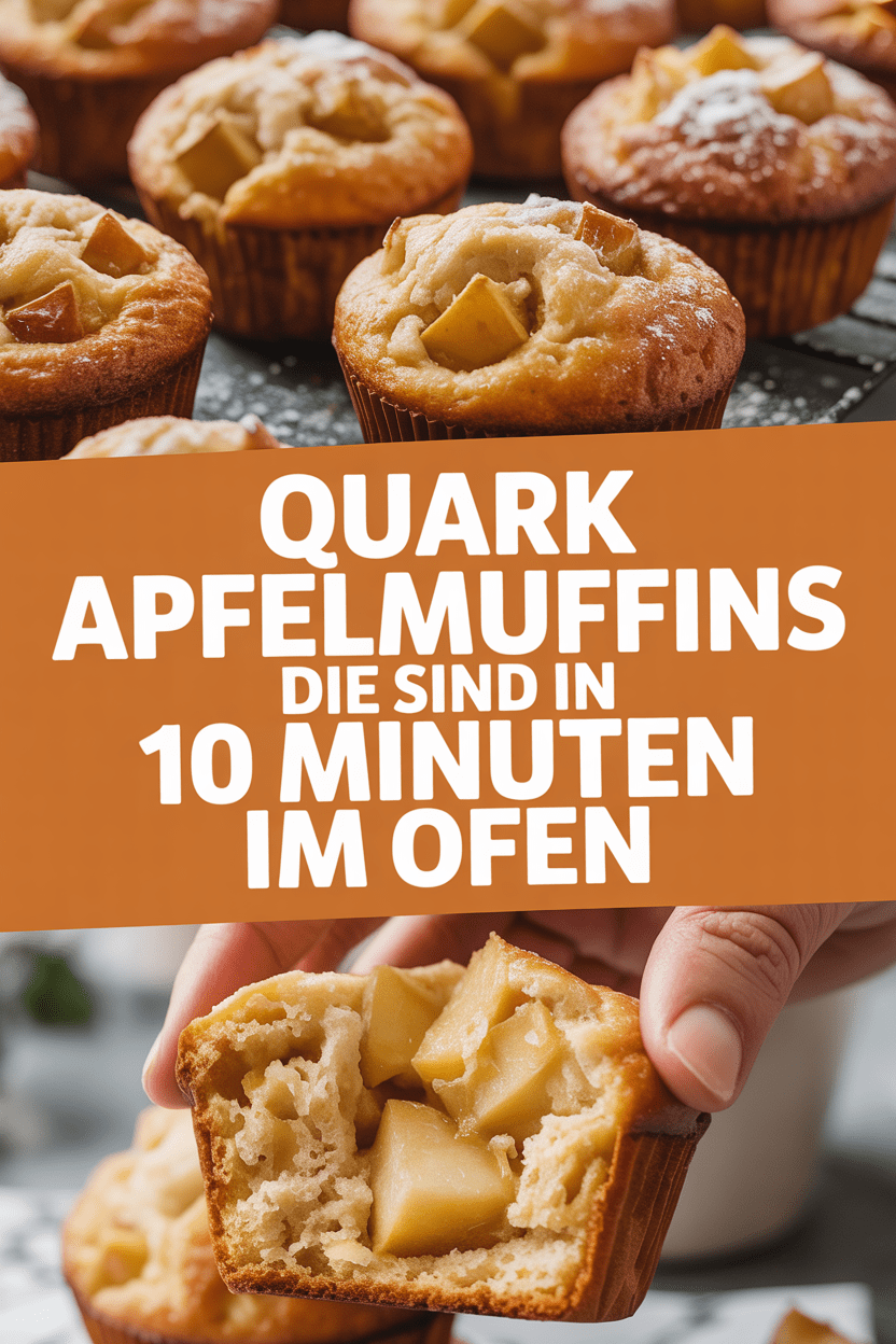Quark Apfelmuffins die sind in 10 Minuten im Ofen