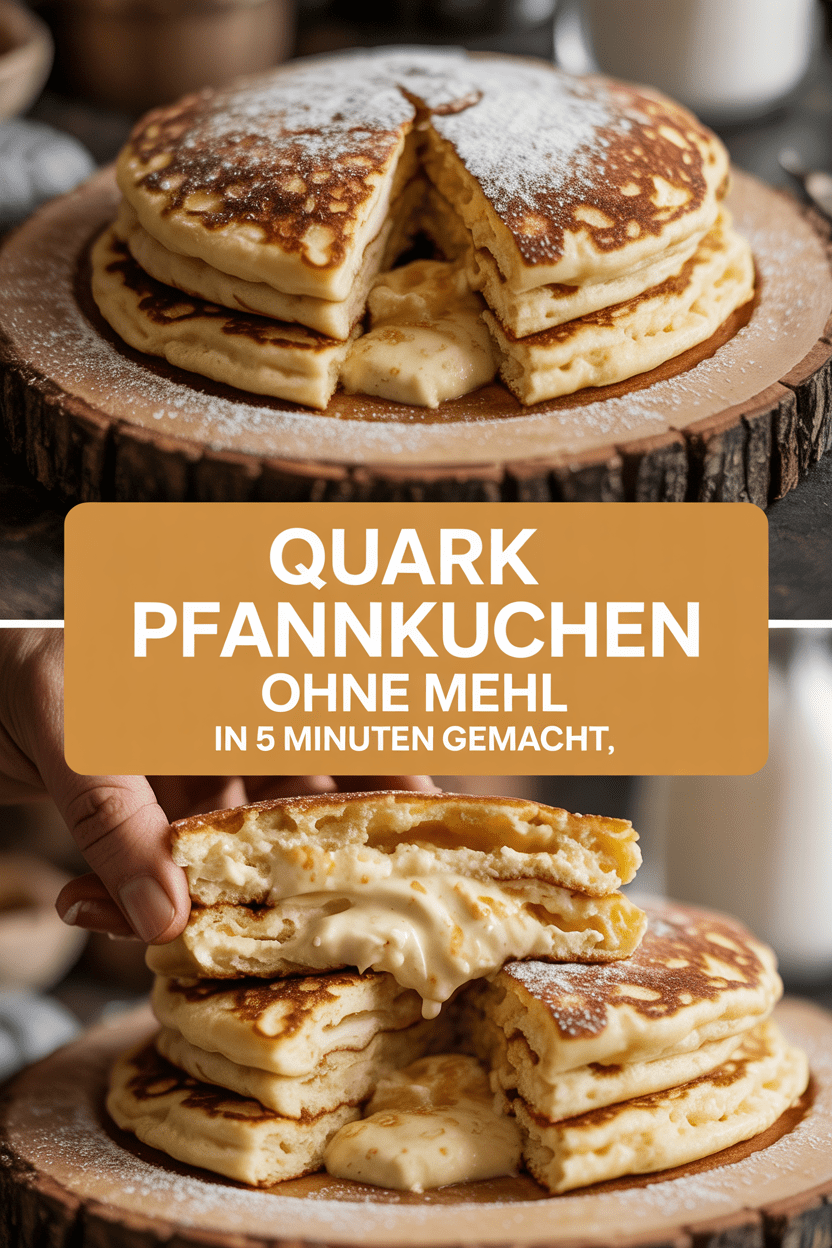 Quark Pfannkuchen ohne Mehl in 5 Minuten gemacht