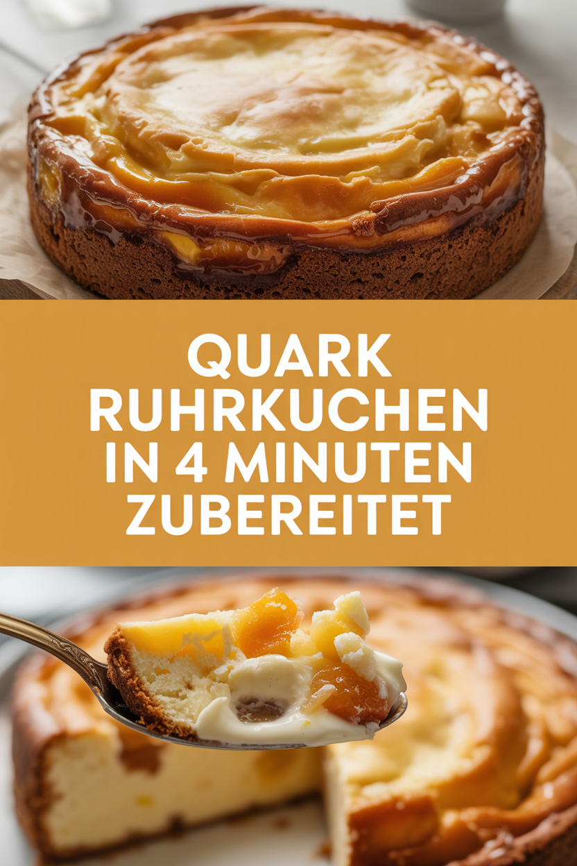 Quark Ruhrkuchen in 4 Minuten zubereitet