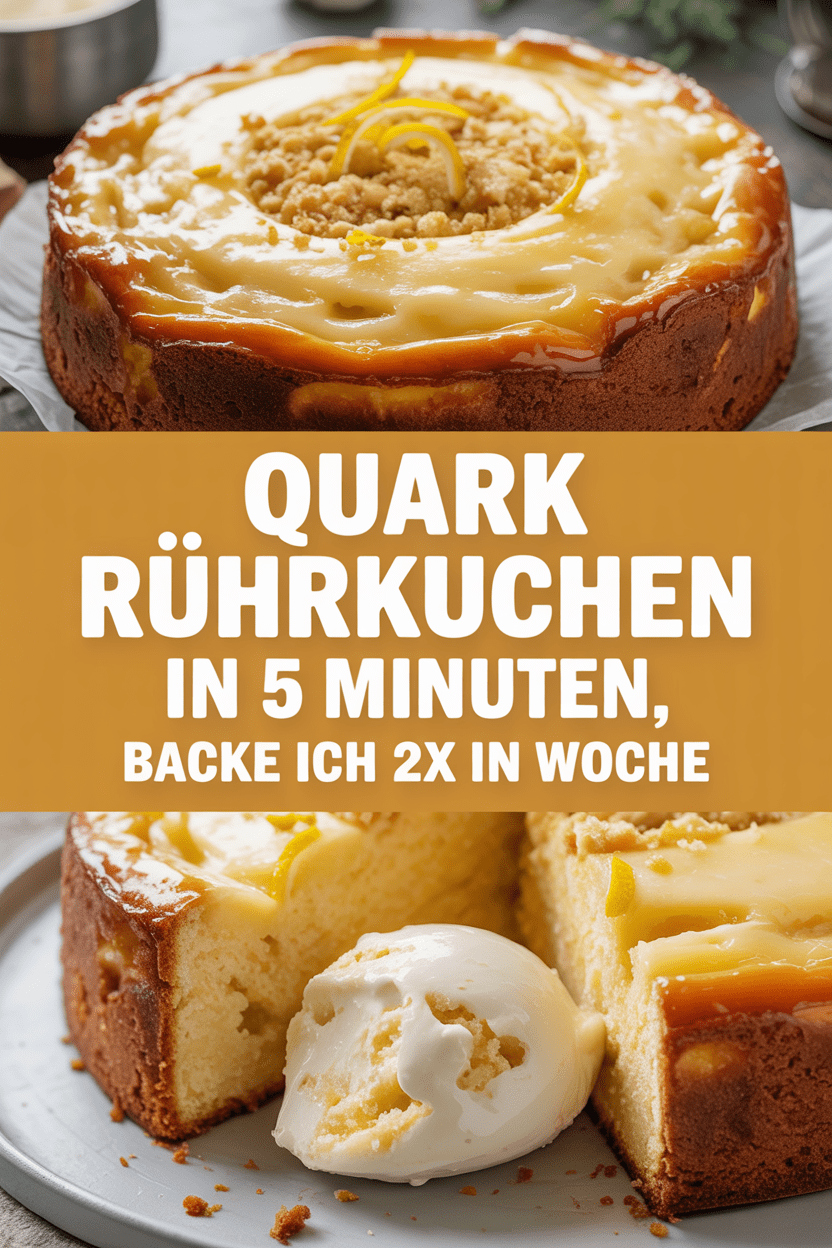Quark Rührkuchen in 5 Minuten, backe ich 2x in Woche