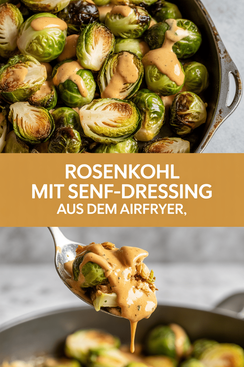 Rosenkohl mit Senf-Dressing aus dem Airfryer