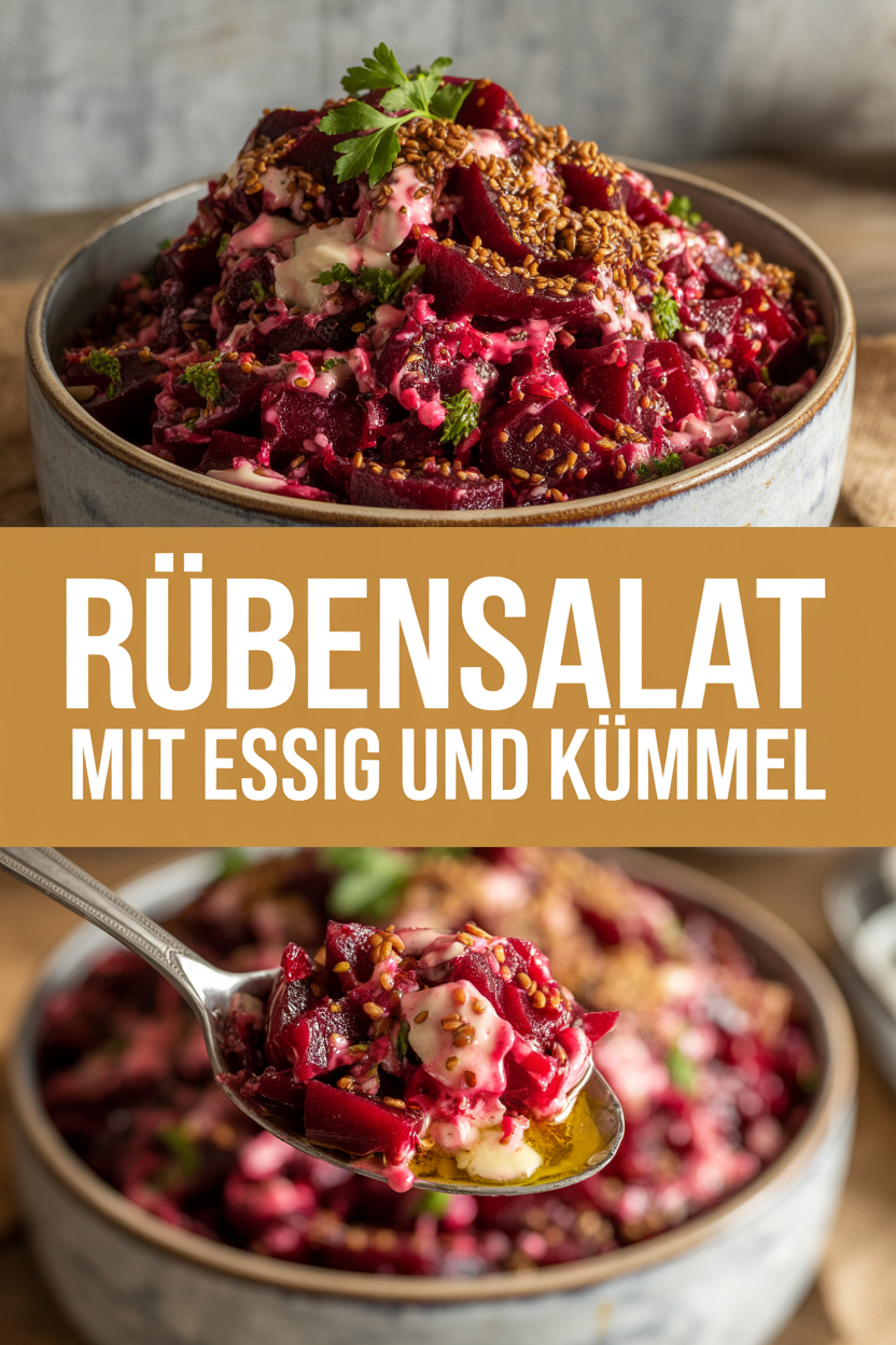 Rübensalat mit Essig und Kümmel