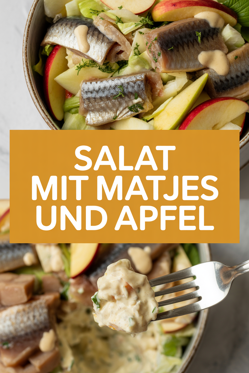 Salat mit Matjes und Apfel