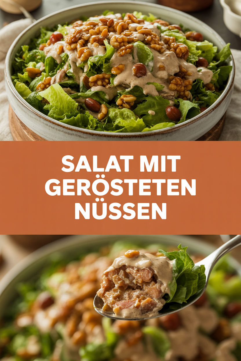 Salat mit gerösteten Nüssen