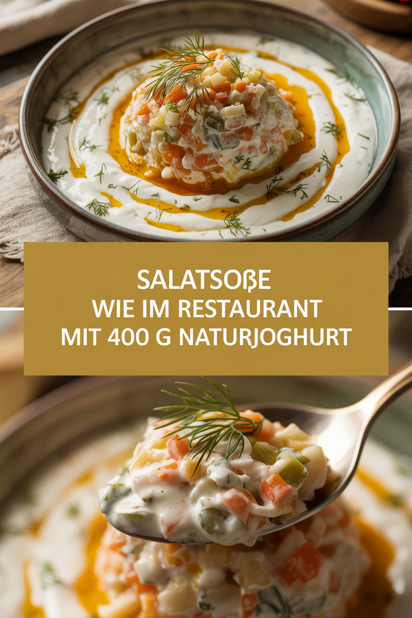 Salatsoße wie im Restaurant mit 400 g Naturjoghurt
