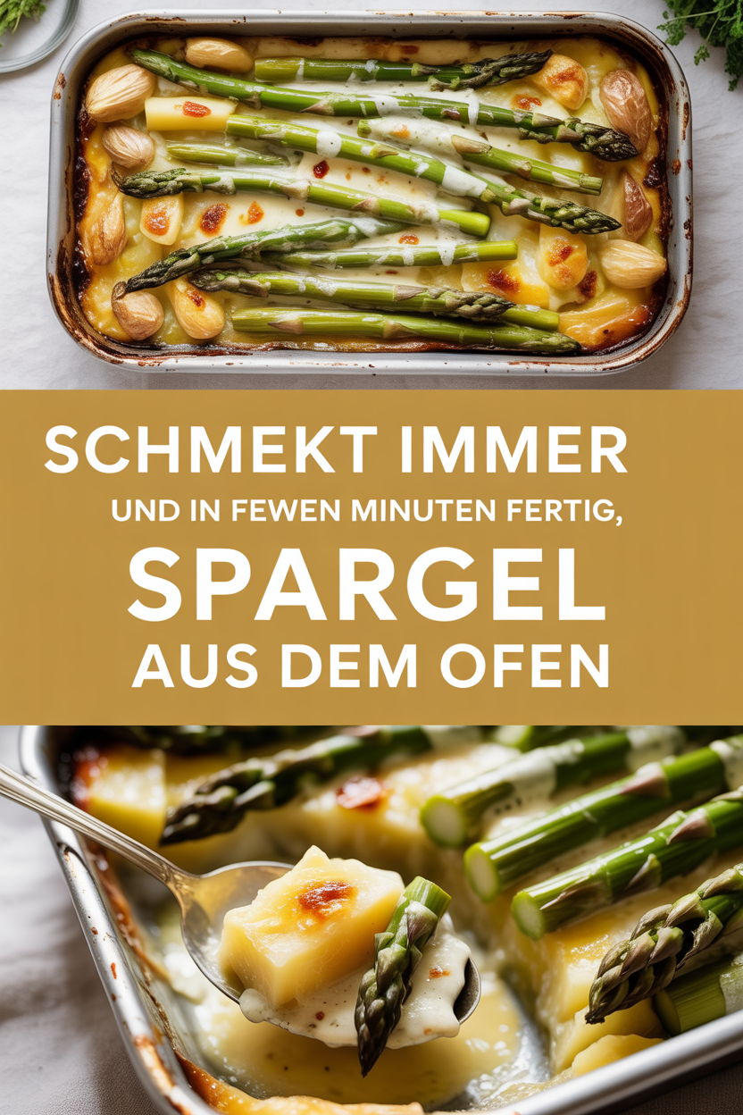 Schmeckt immer und in wenigen minuten fertig, Spargel aus dem Ofen