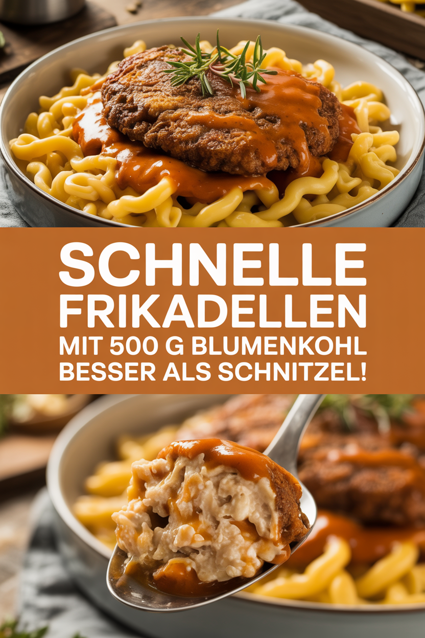 Schnelle Frikadellen mit 500 g Blumenkohl besser als Schnitzel!