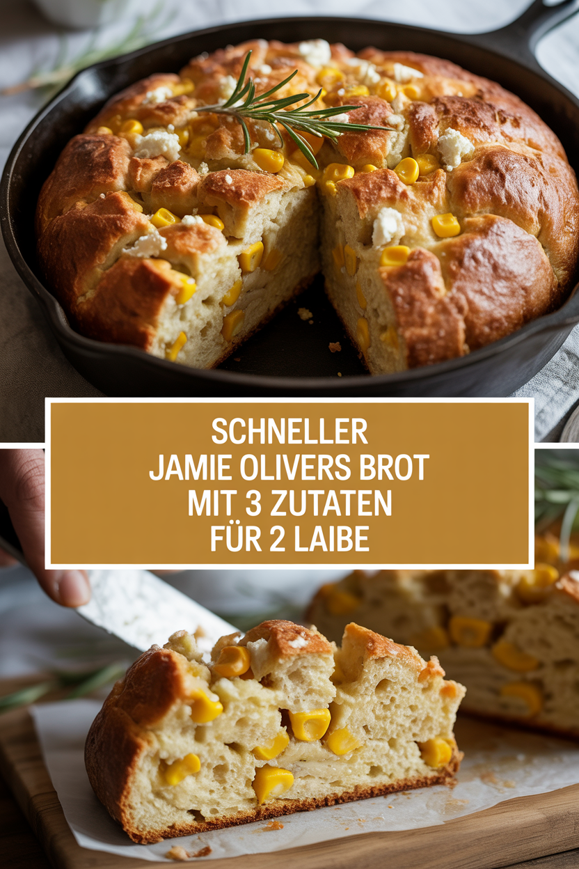 Schneller Jamie Olivers Brot mit 3 Zutaten für 2 Laibe