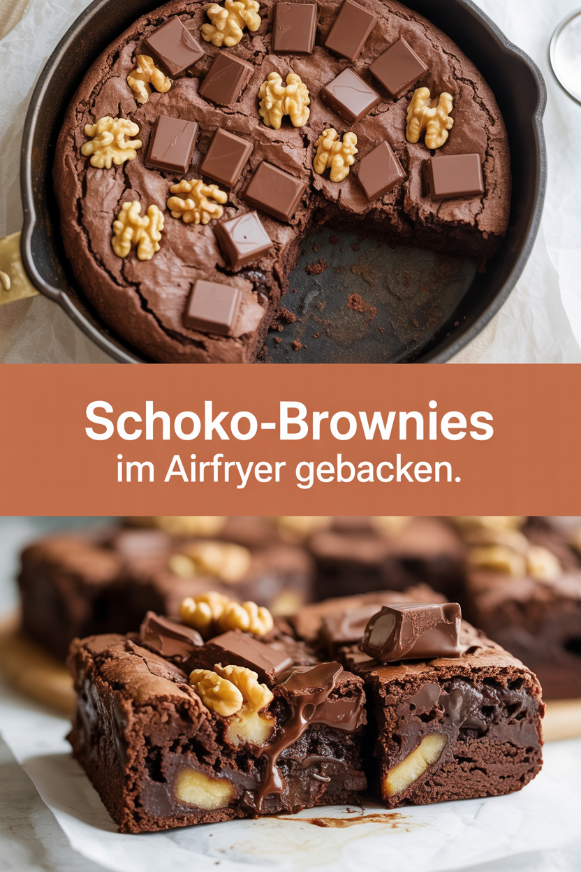 Schoko-Brownies im Airfryer gebacken