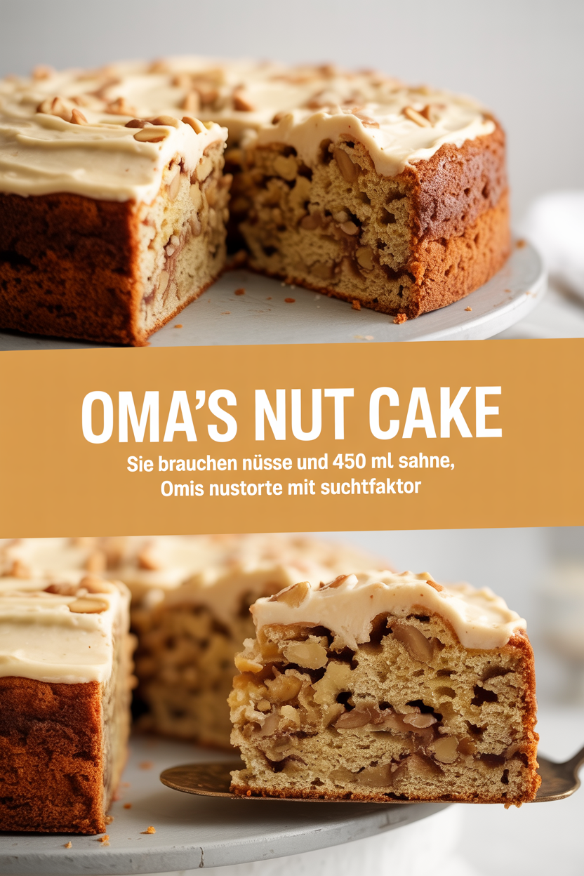 Sie brauchen Nüsse und 450 ml Sahne, Omis Nusstorte mit Suchtfaktor