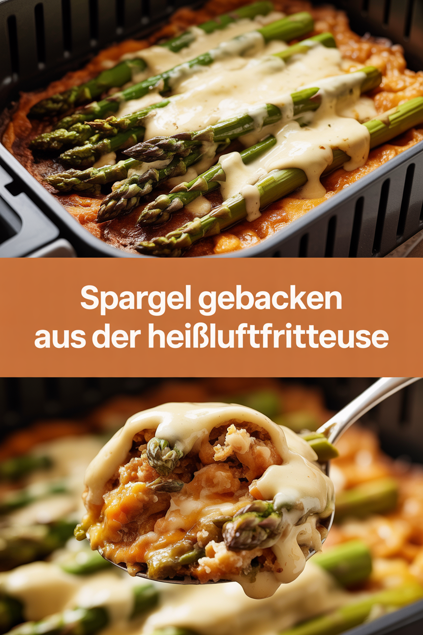 Spargel gebacken aus der Heißluftfritteuse