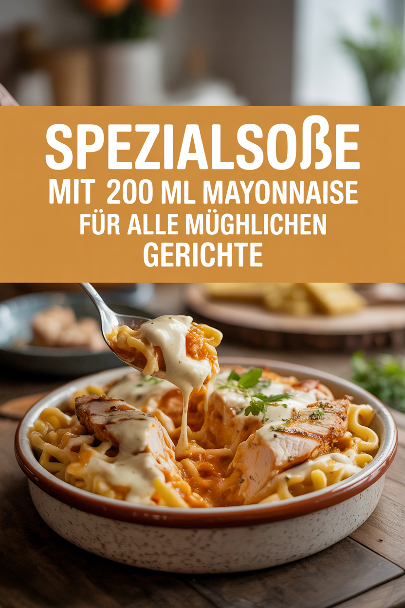 Spezialsoße mit 200 ml Mayonnaise für alle möglichen gerichte