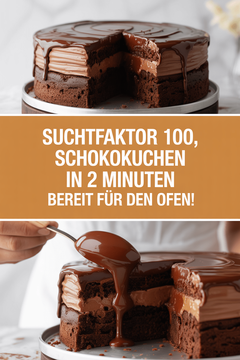 Suchtfkator 100, Schokokuchen in 2 Minuten bereit für den Ofen!