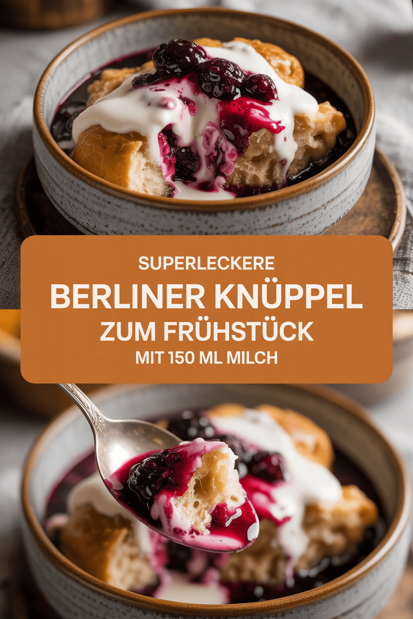 Superleckere Berliner Knüppel zum Frühstück mit 150 ml Milch