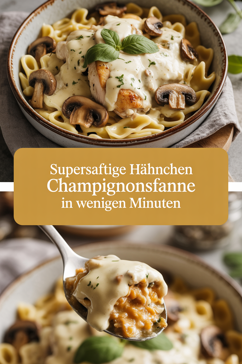 Supersaftige Hähnchen Champignonsfanne in wenigen Minuten