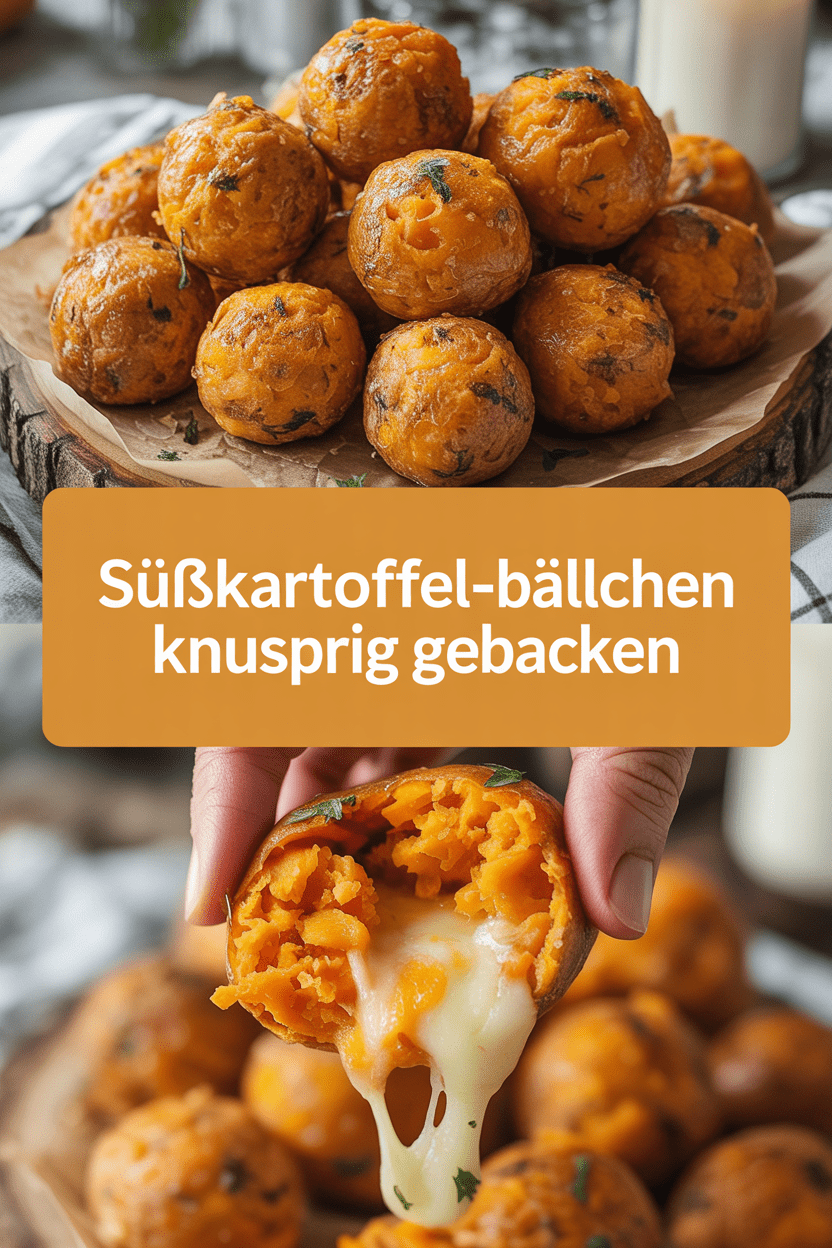 Süßkartoffel-Bällchen knusprig gebacken