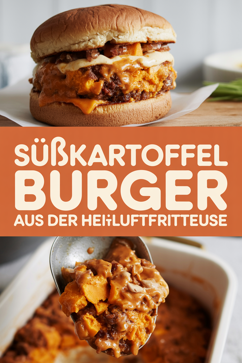 Süßkartoffel-Burger aus der Heißluftfritteuse