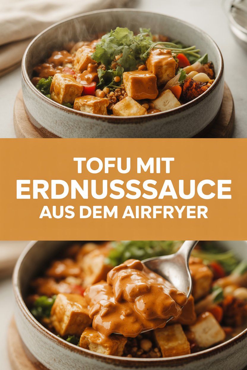 Tofu mit Erdnusssauce aus dem Airfryer