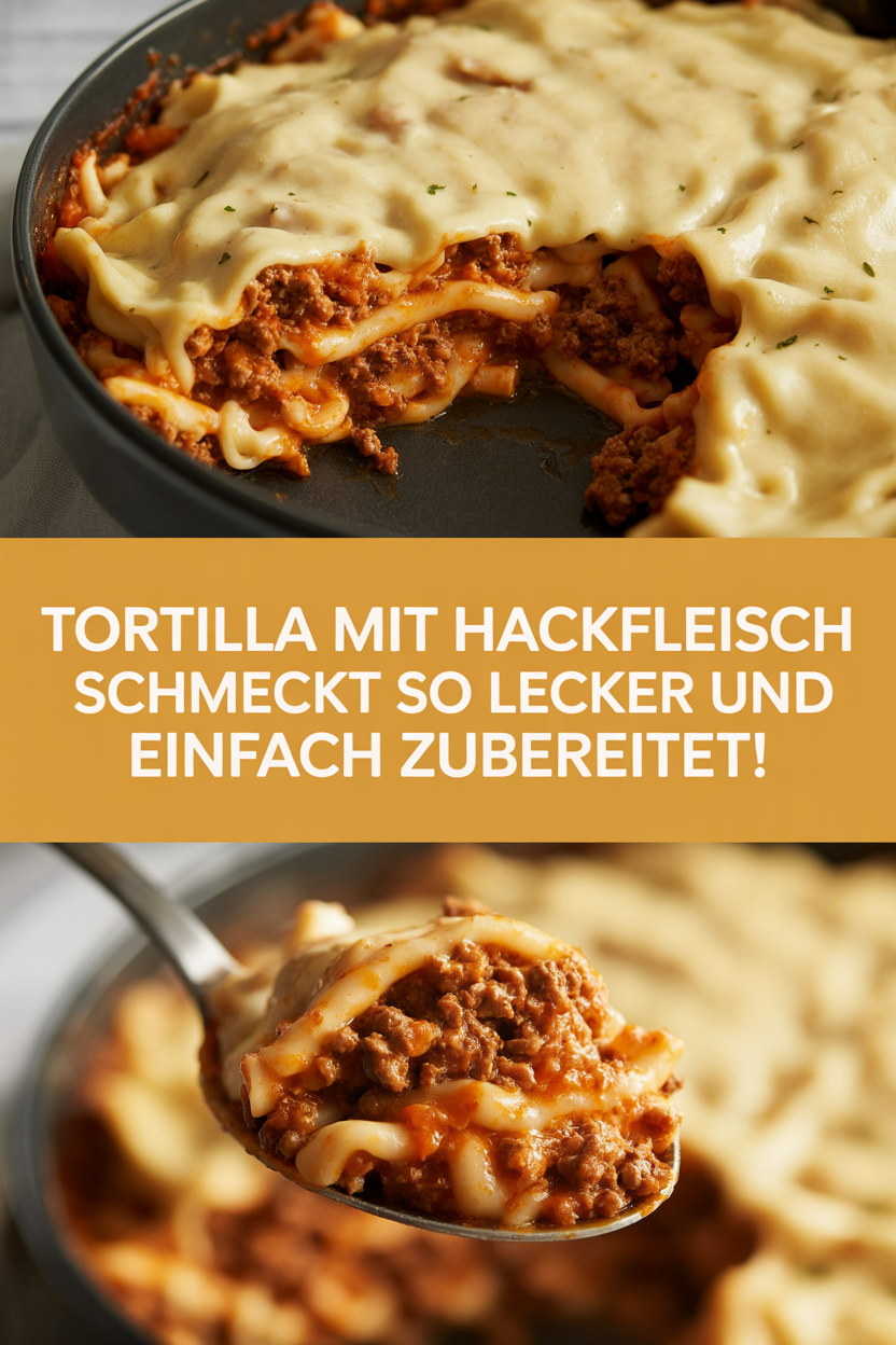 Tortilla mit Hackfleisch schmeckt so lecker und einfach zubereitet!