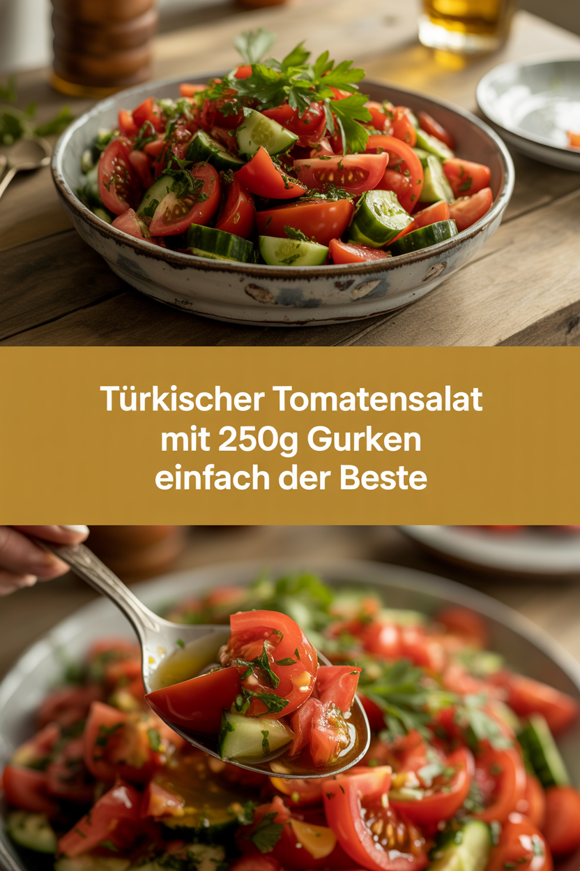 Türkischer Tomatensalat mit 250g Gurken einfach der beste