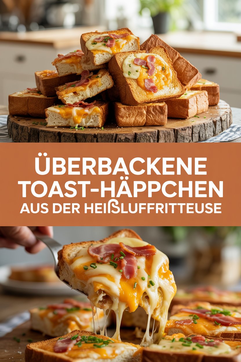 Überbackene Toast-Häppchen aus der Heißluftfritteuse