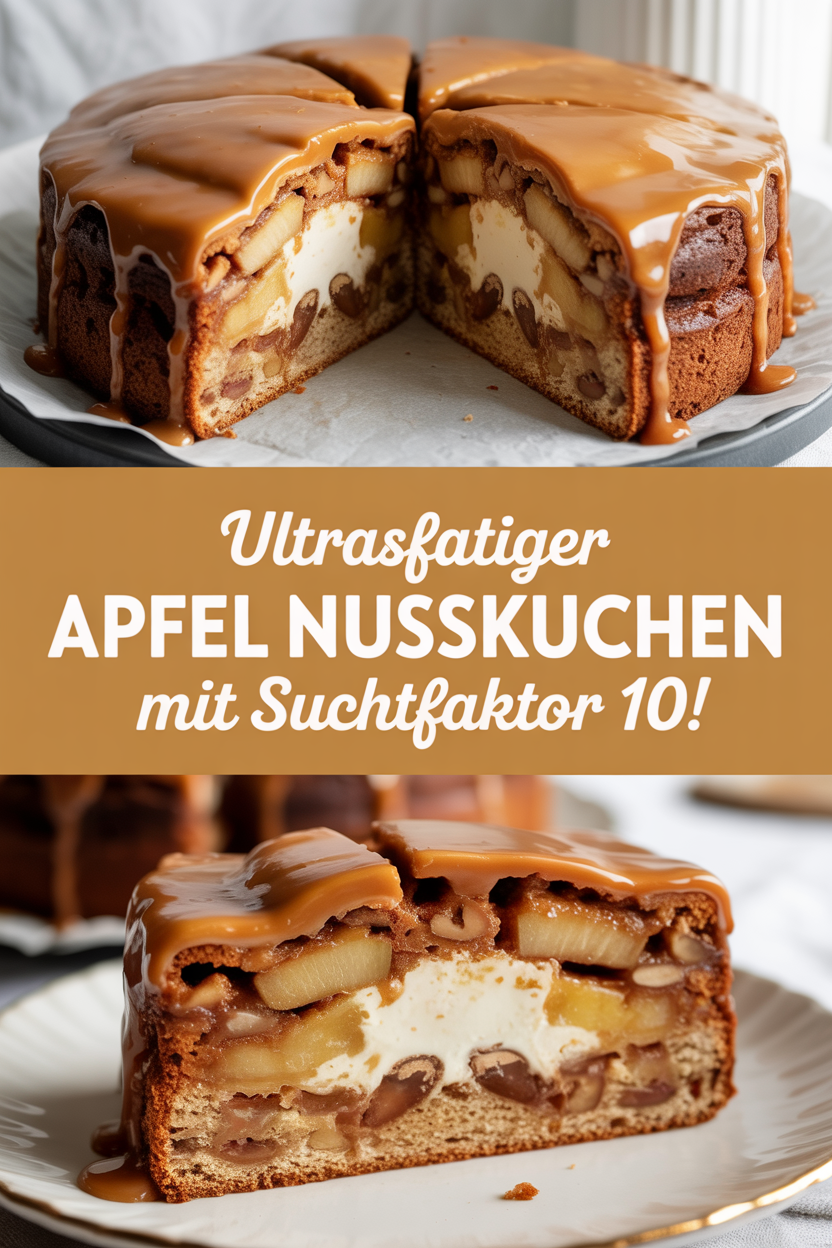 Ultrasfatiger Apfel Nusskuchen mit Suchtfaktor 10!