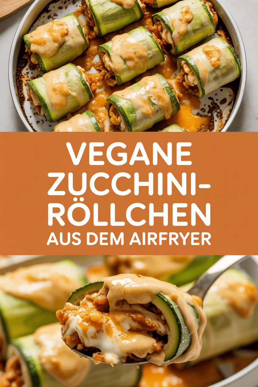 Vegane Zucchini-Röllchen aus dem Airfryer