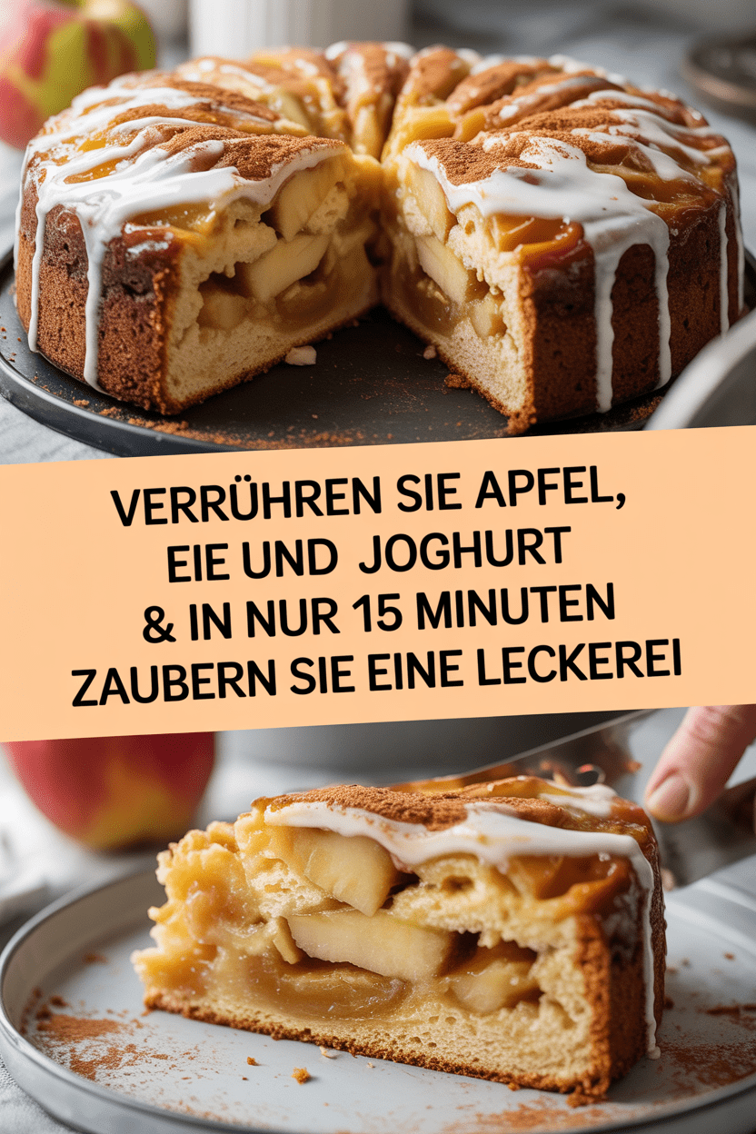 Verrühren Sie Apfel, ein Ei und Joghurt & In nur 15 Minuten zaubern Sie eine Leckerei