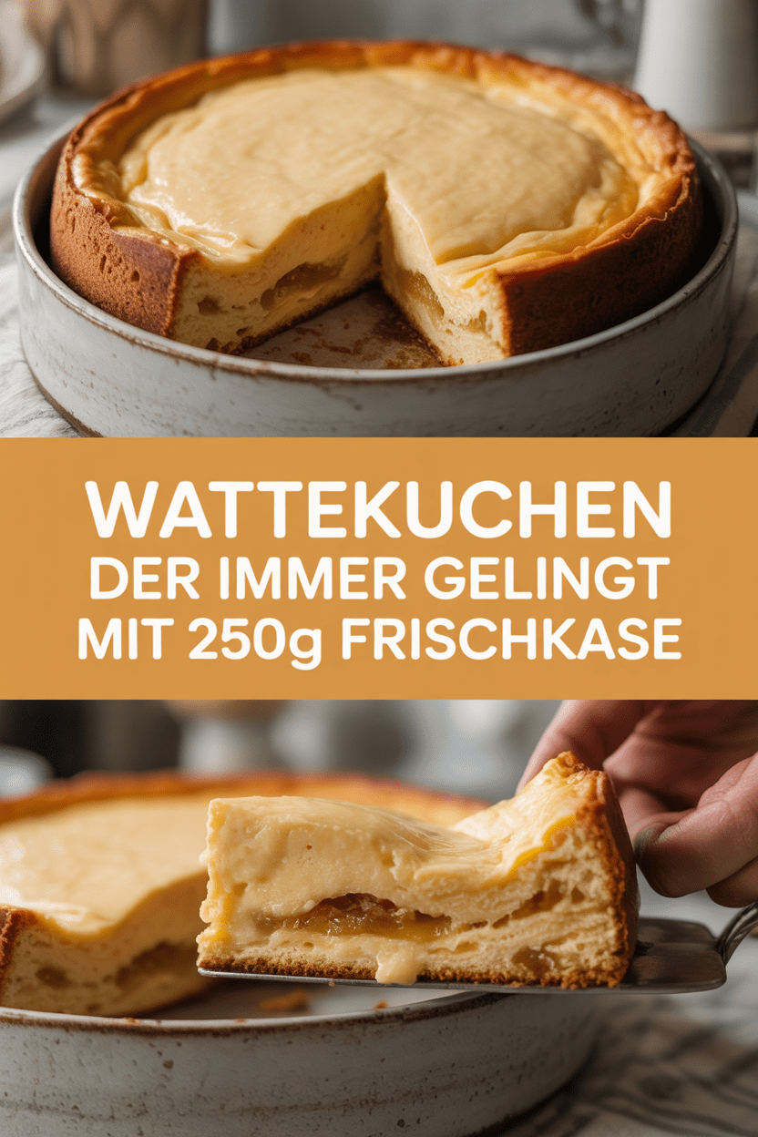 Wattekuchen der immer gelingt mit 250g Frischkase