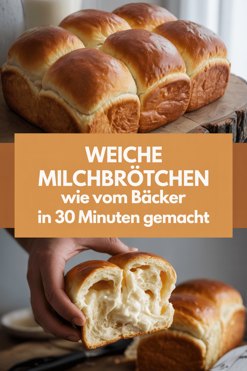 Weiche Milchbrötchen wie vom Bäcker in 30 Minuten gemacht