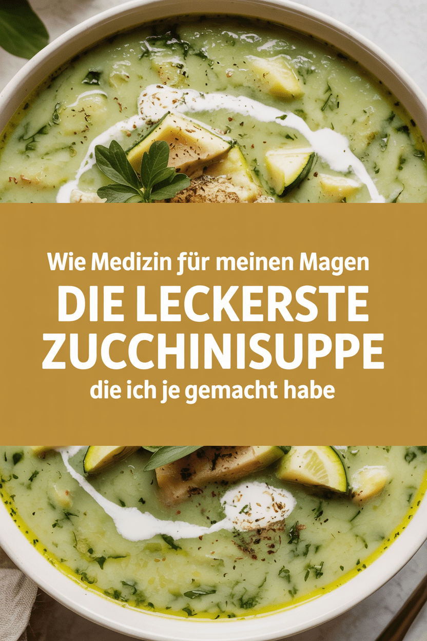 Wie Medizin für meinen Magen die leckerste Zucchinisuppe die ich je gemacht habe