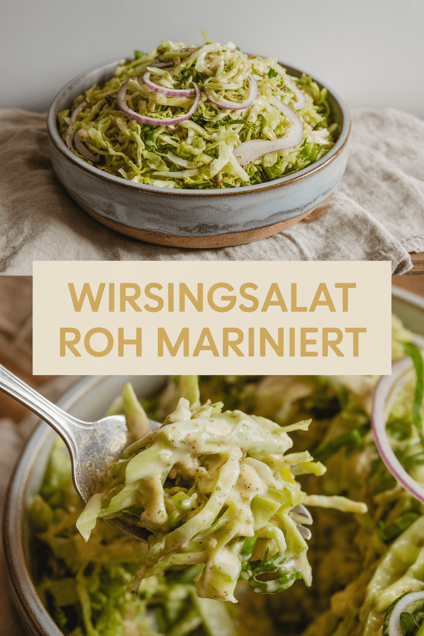 Wirsingsalat roh mariniert