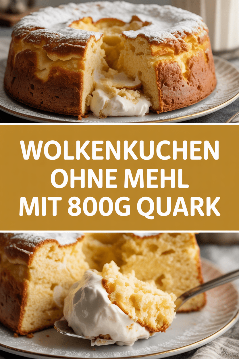 Wolkenkuchen ohne Mehl mit 800g Quark