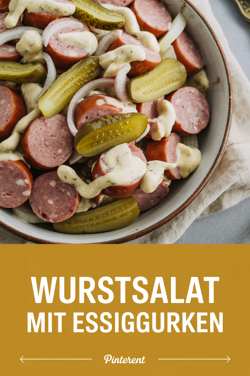 Wurstsalat mit Essiggurken