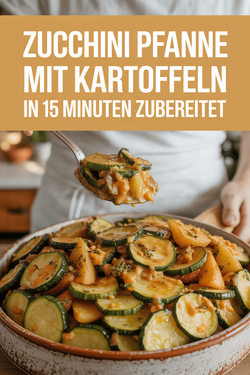 Zucchini Pfanne mit Kartoffeln in 15 Minuten zubereitet