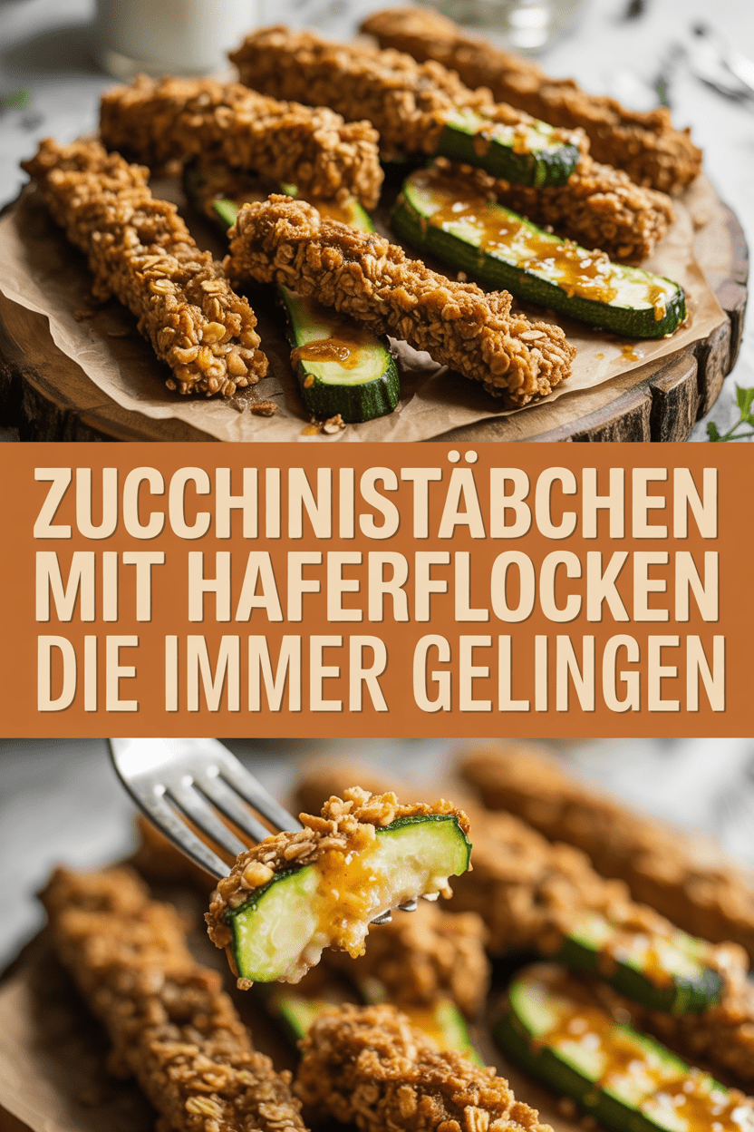 Zucchinistäbchen mit Haferflocken die immer gelingen
