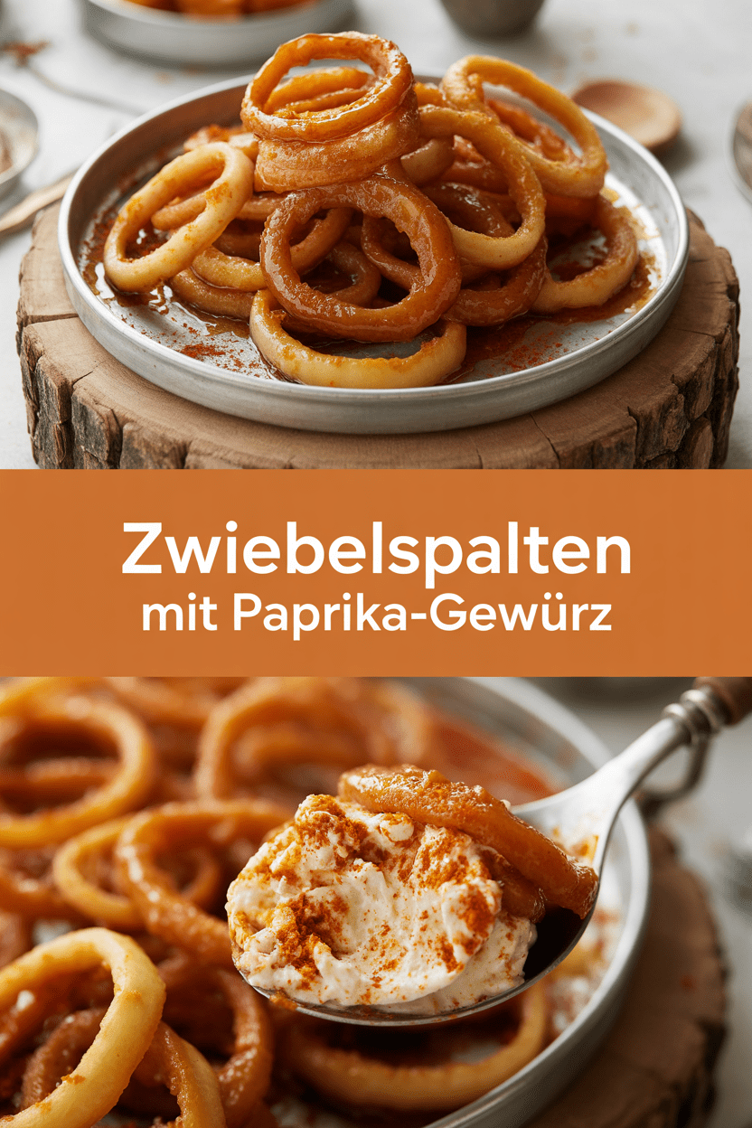 Zwiebelspalten mit Paprika-Gewürz
