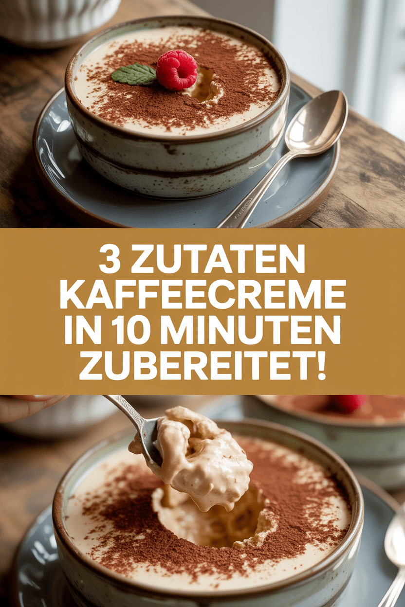 3 Zutaten Kaffeecreme in 10 Minuten zubereitet!