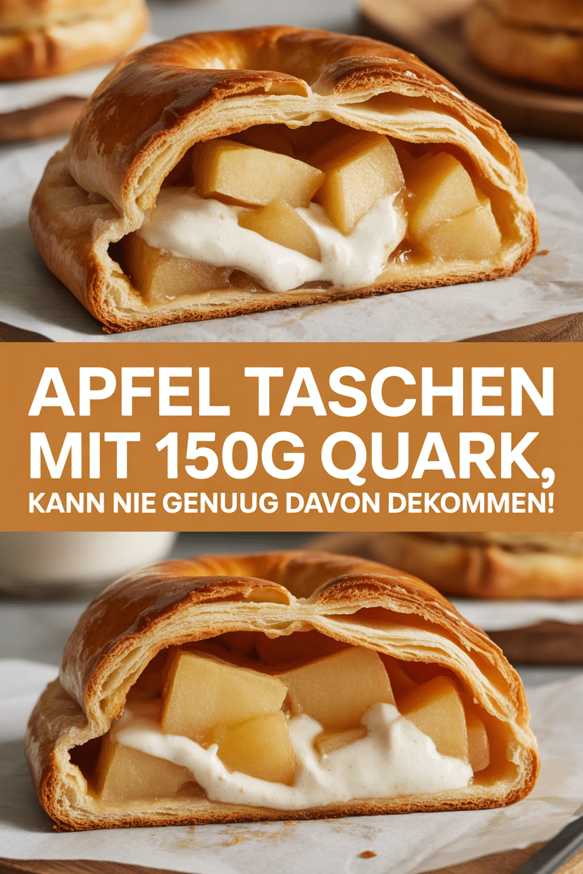 Apfel Taschen mit 150g Quark, kann nie genug davon bekommen!