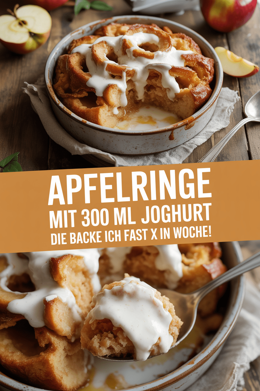 Apfelringe mit 300 ml Joghurt die backe ich fast 2x in Woche!